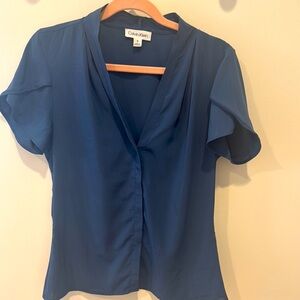 Calvin Klein Dusty Blue Business Top